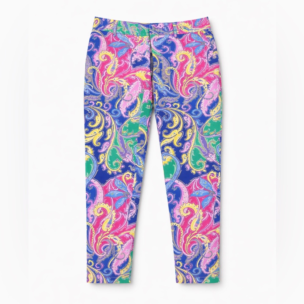Ralph Lauren Women’s Retro Paisley Golf Pants Preppy Size 6 Bright Multicolor